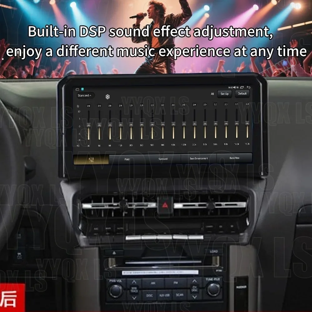 12.3inch Android auto For Toyota Prado 120 2009-2022  BT SIM Car Radio GPS Navigation Stereo Multimedia Carplay built-in 360