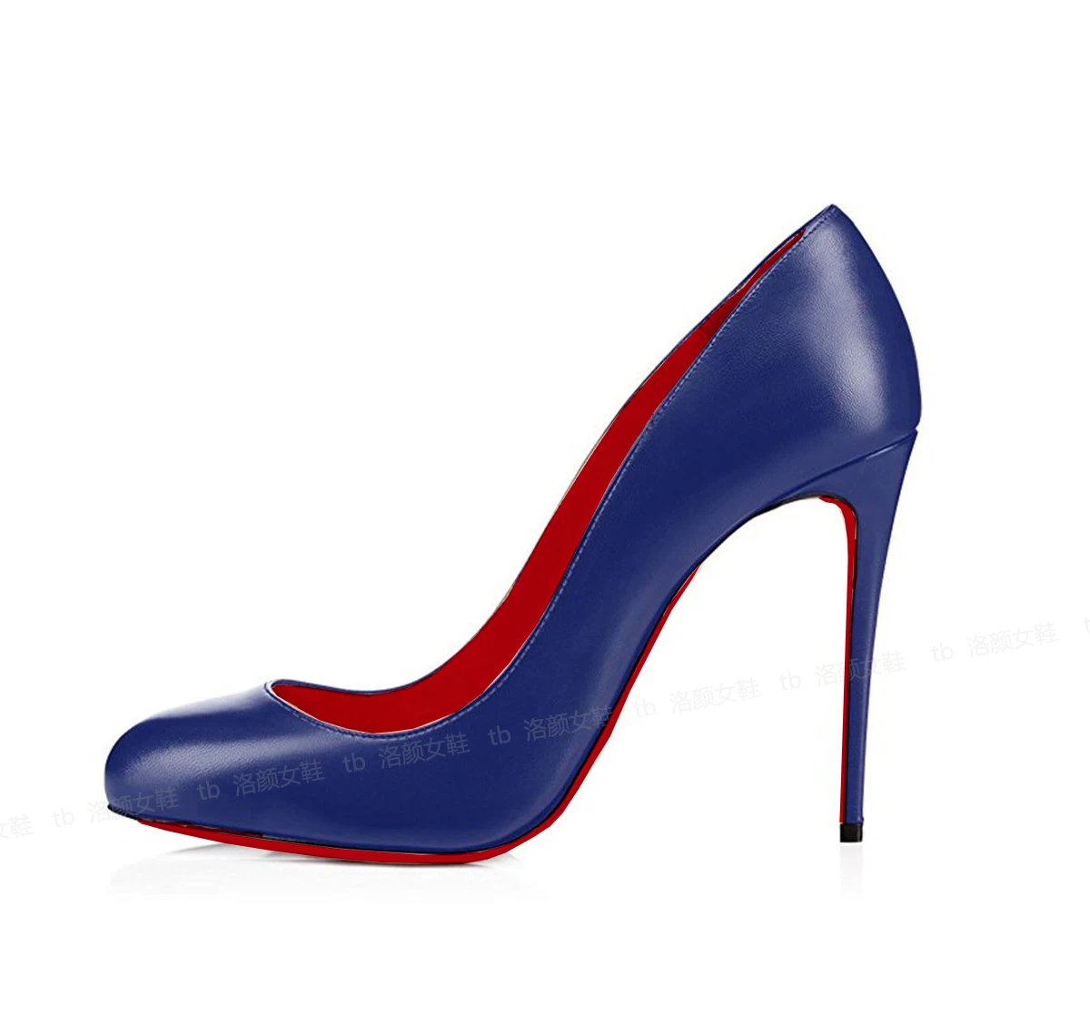

Elegant and comfortable red-soled high heels, women's large-size pumps, 13cm sexy round-toe heels, wedding shoes