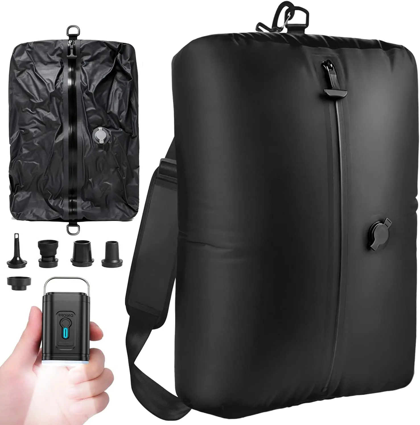 34L Travel Vacuum Compression Bag Folding Outdoor Clothing Storage Bags with Air Pump for Suitcases Backpack Luggage