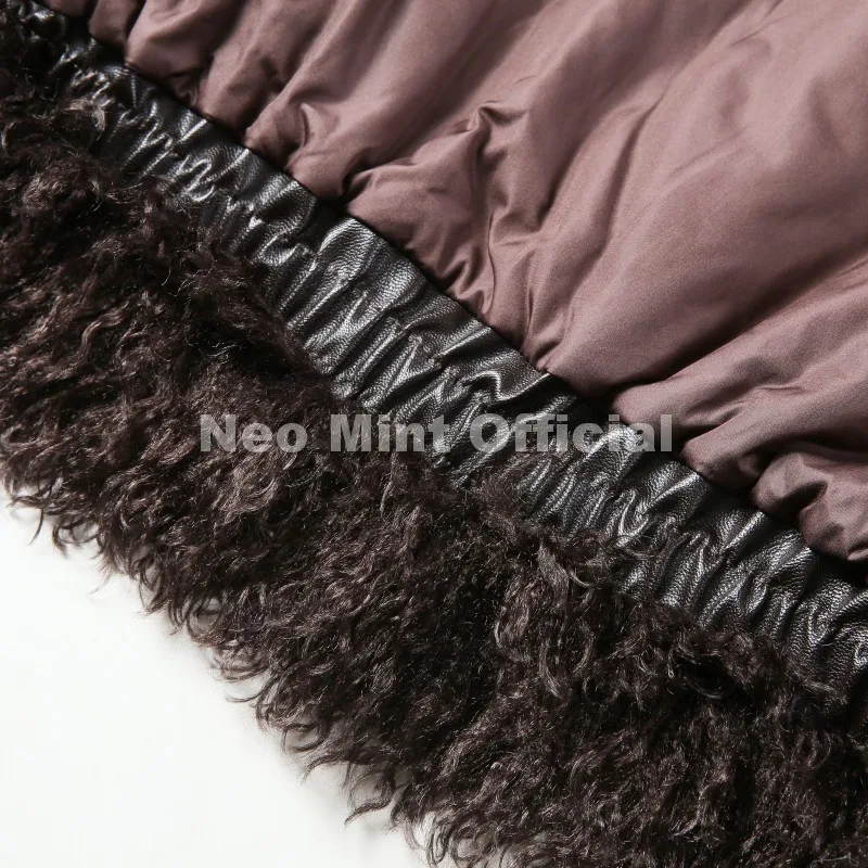 Neo Mint Winter 2026 Hot Chocolate Fluffy Chunky Sheep Fur Coat Women Oversized Overcoat Outerwear Ins Street Fashion Fur Jacket
