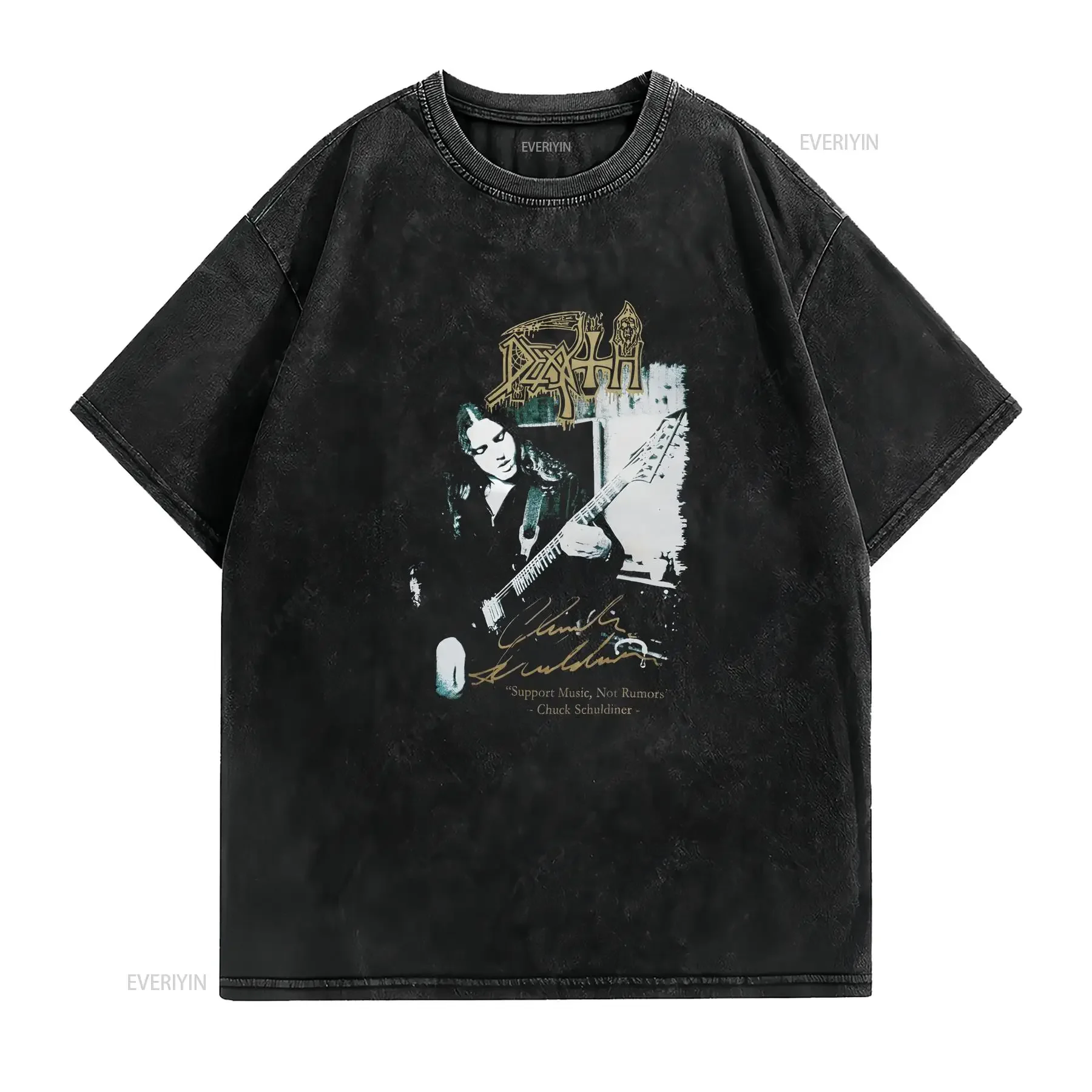 Rare Death Chuck Schuldiner Vintage Black All Size T Shirt vintage Washed graphic Soft Stretched Stylish designer clothes