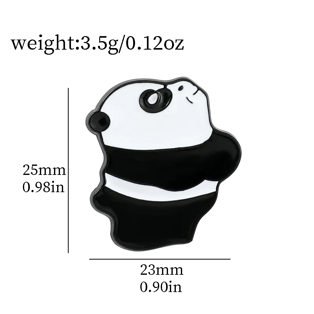 Kawaii Panda Enamel Lapel Pins Cute Animal Metal Badges Brooches for Bag Clothes Backpack Jewelry Gifts For Women Girls