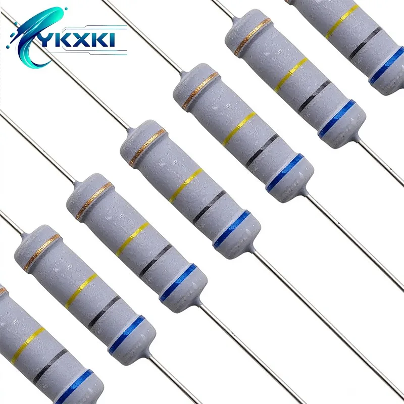 50PCS/LOT 5W 5% carbon film resistor 1R~1M 2R 10R 22R 47R 100R 330R 1K 3.6K 4.7K 10K 22K 100K 470K 51 22 47 330 ohm resistance
