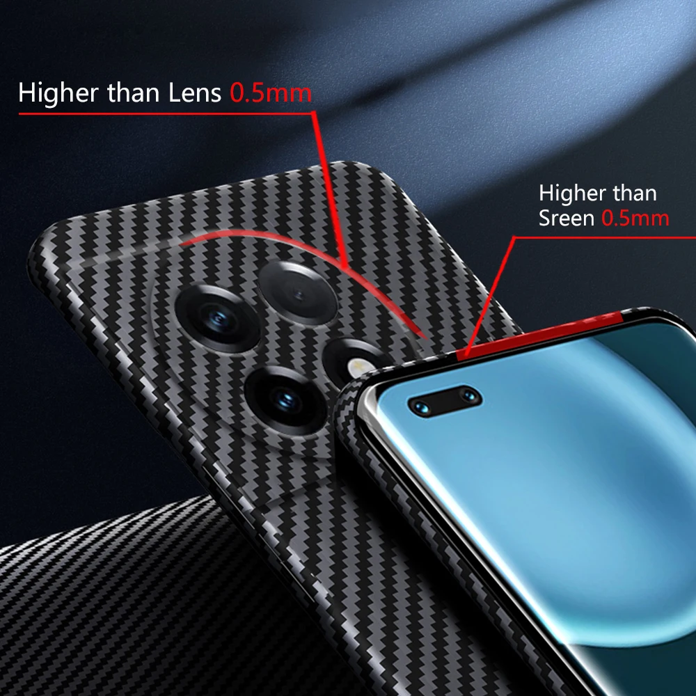 Genuine Carbon fiber Phone Case for Oneplus ACE 2 Pro Ultra Thin and Lightweight Rugged Protective Hard Cover Case