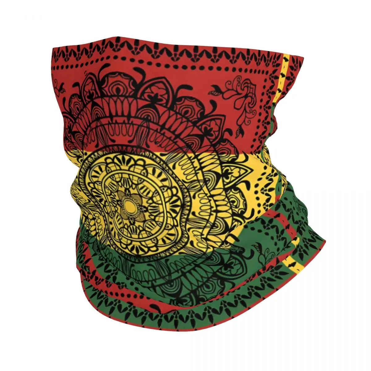 Rasta Mandala Bandana Neck Cover Wrap Scarf Balaclava Cycling Unisex Adult Breathable