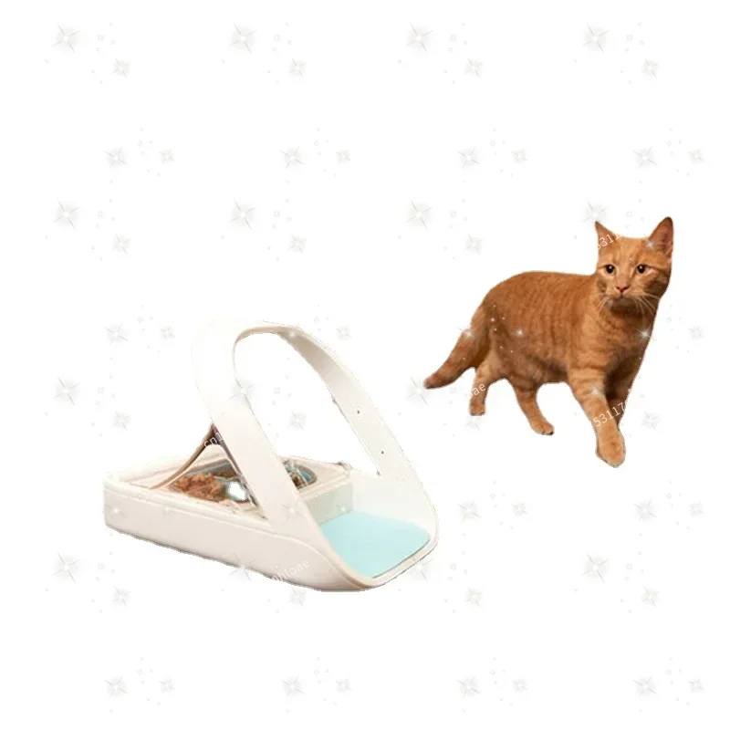 Smart chip recognition induction multi-cat automatic feeder wet food preservation pet cat bowl insect control