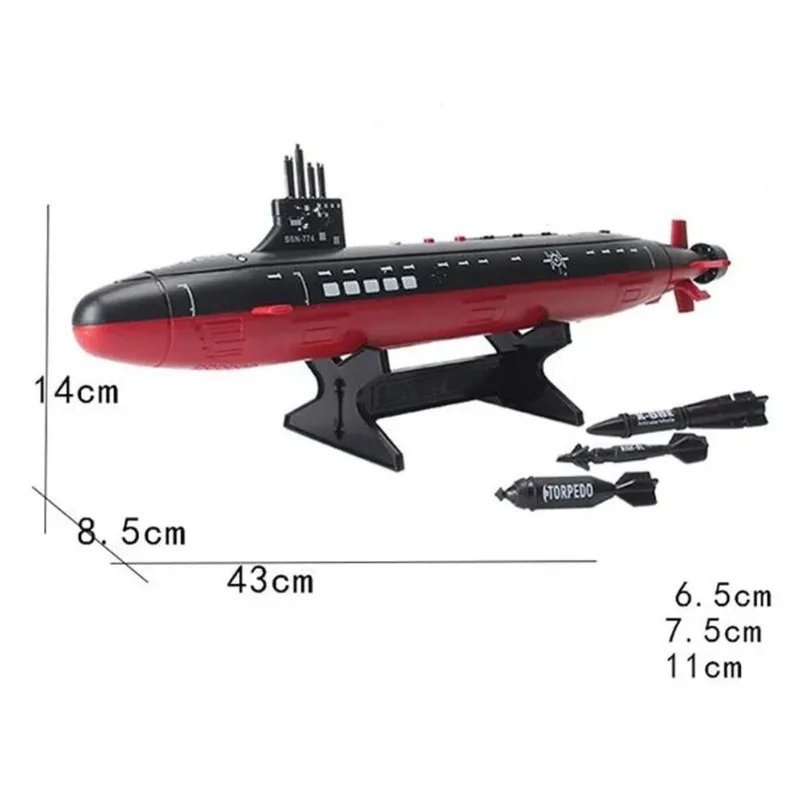 Simulated Military Nuclear Submarine Torpedo Model with Light Sound Boat Cruiser Destroyer Toys Boy