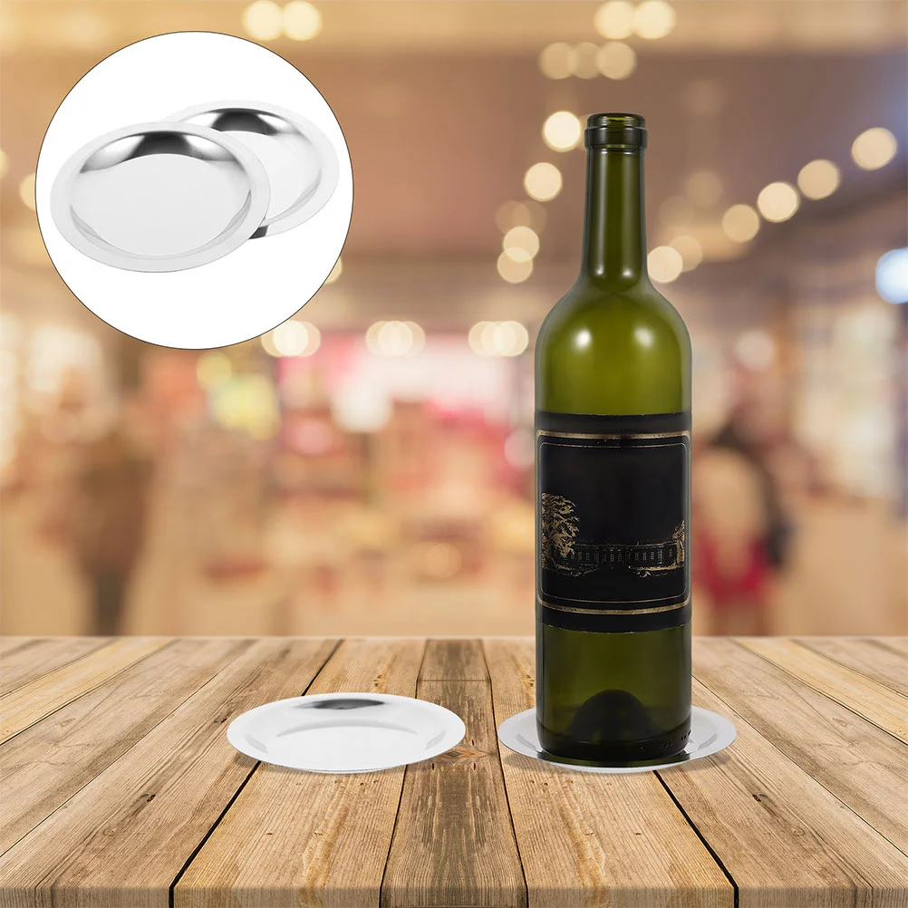 Coffee Coasters Stainless Steel Mat Multi-function Placemat Silver Individual Bottles