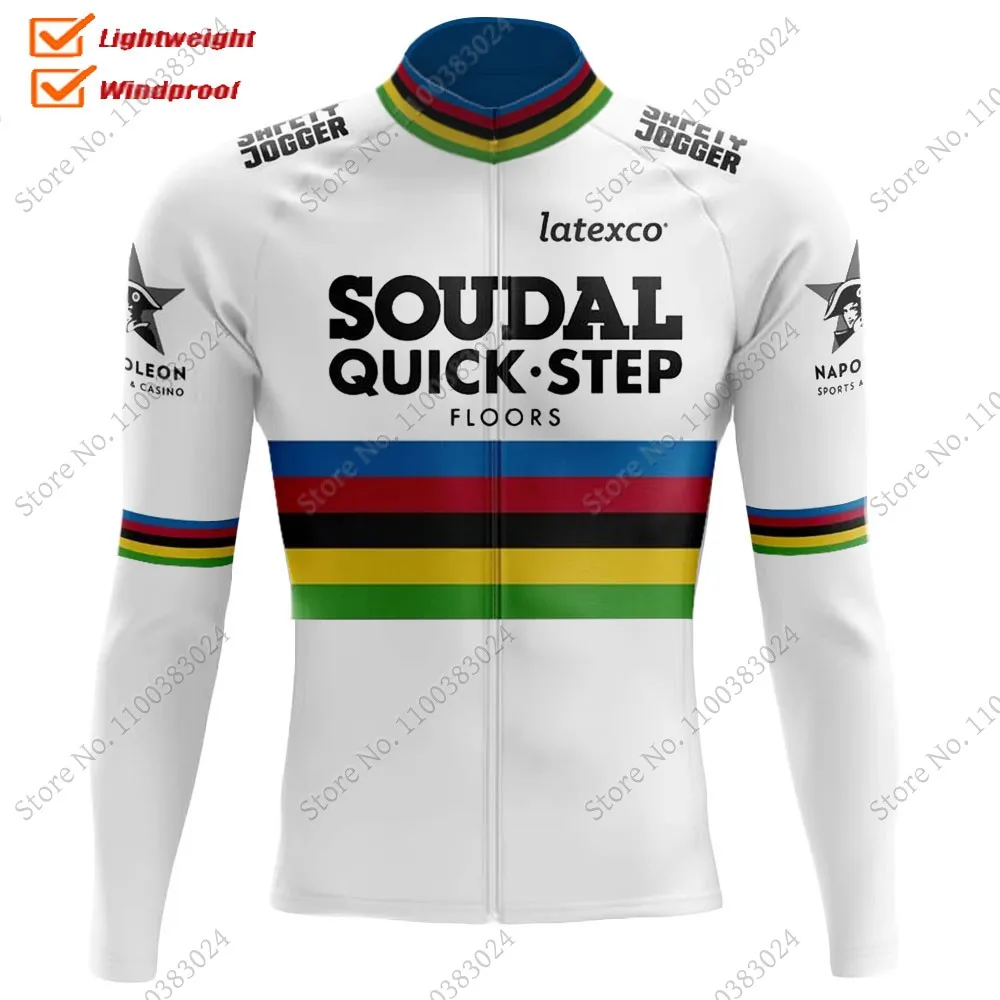 Belgium Soudal Quick Step Team 2023 Wind Vest Mens Cycling Jacket Windproof Cycling Jerseys Long Sleeve aaa MTB Maillot Cyclisme