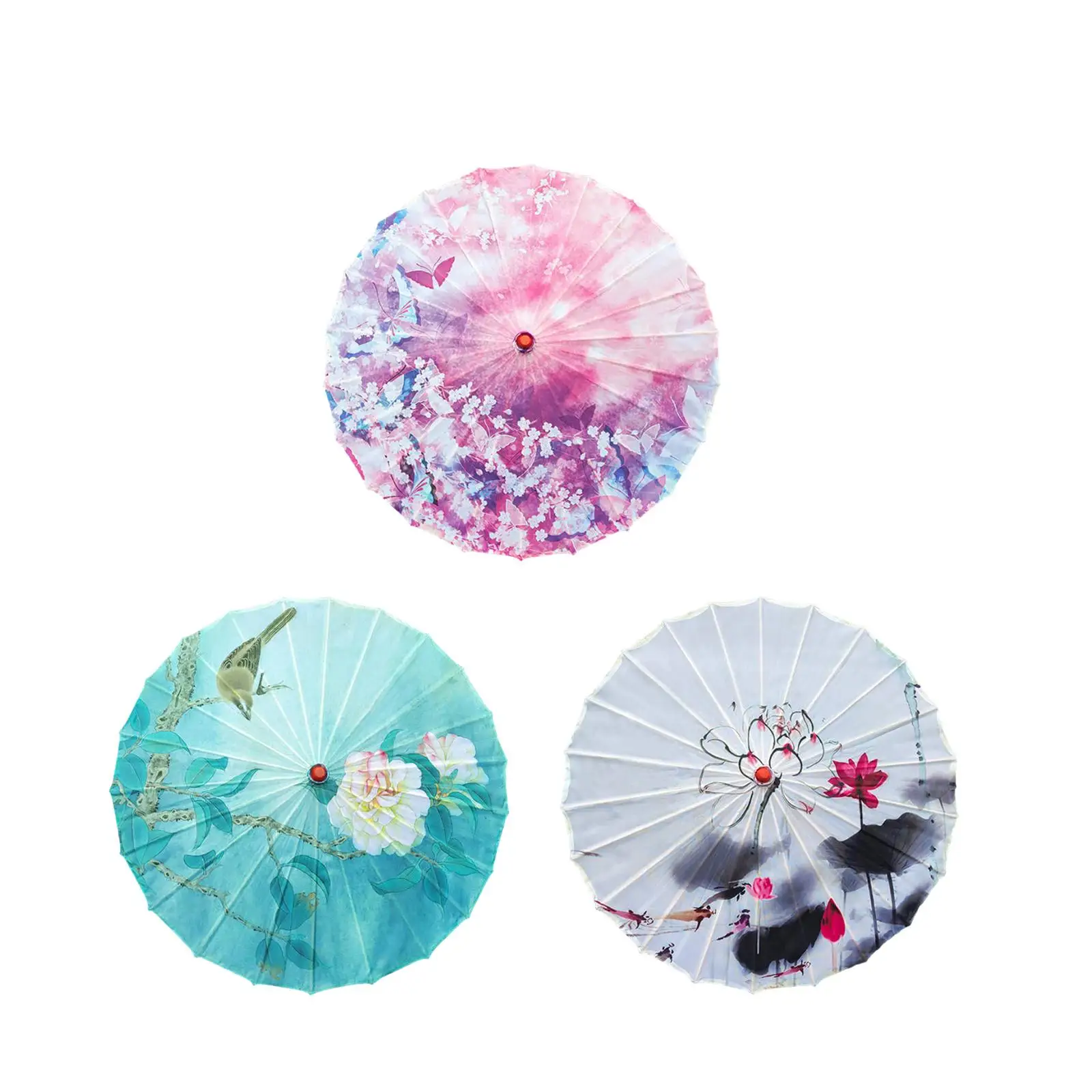 Chinese Oiled Paper Umbrella Dancing Props Oil Paper Parasol for Cosplay Dance Recitals Performance Wedding Music Festivals