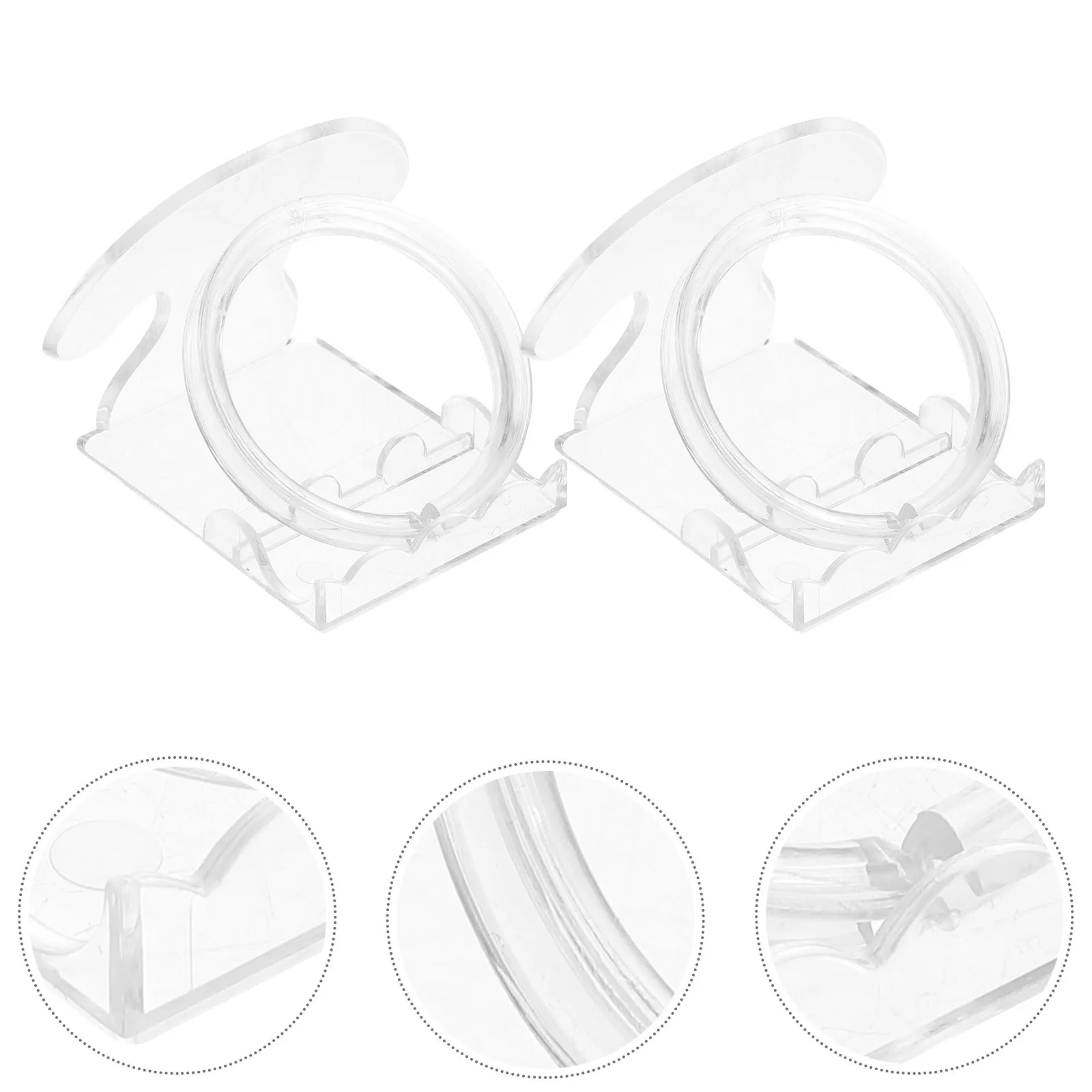 

10Sets Plastic Transparent Jewelry Display Stand Bracelet Organizer Holder Desktop Rack for Shop Home Storage Decoration