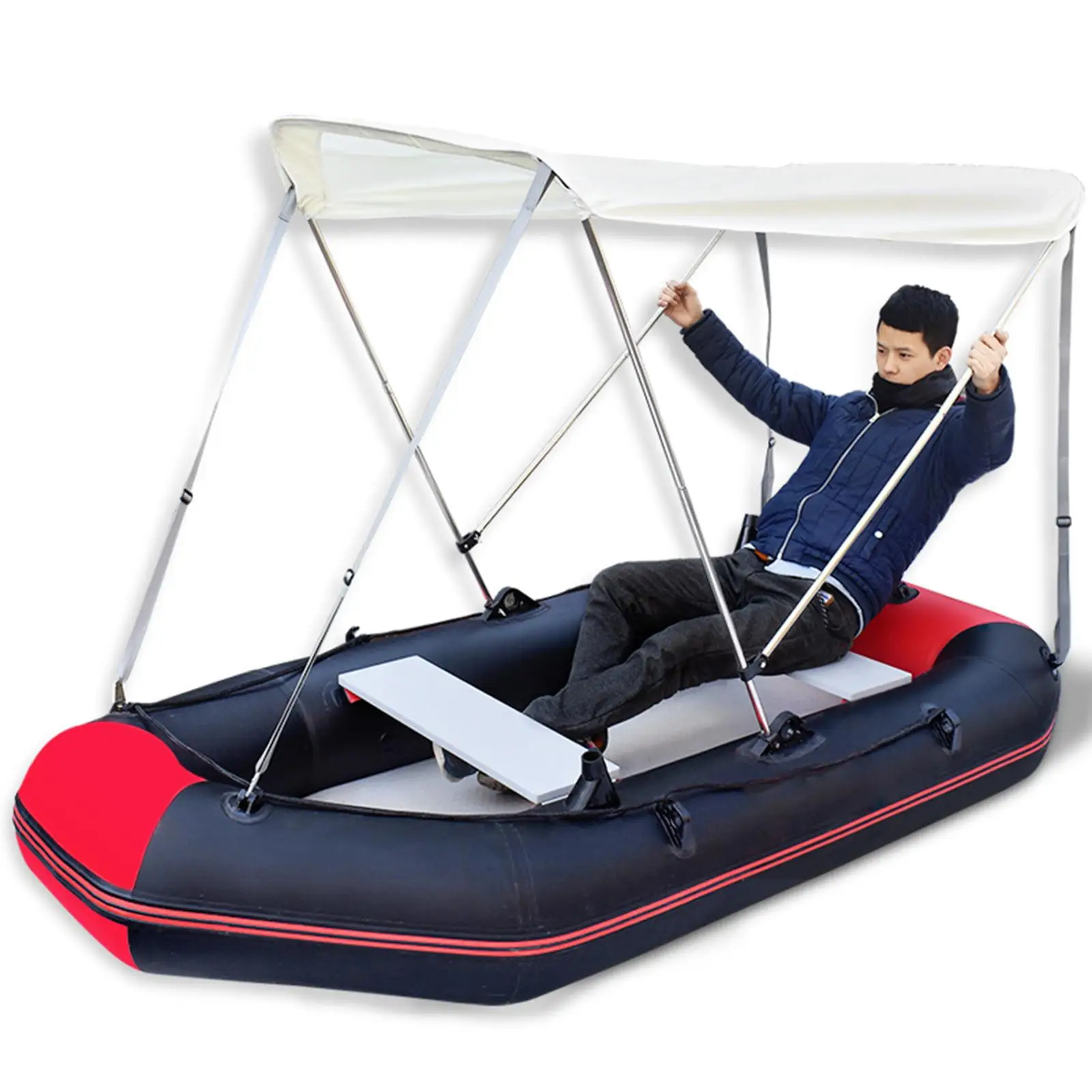 Bimini Tops for Boats Top Poles Extension Set Wind Waterproof Inflatable Boat Canopy Boot Cover for Sailboat Replacement