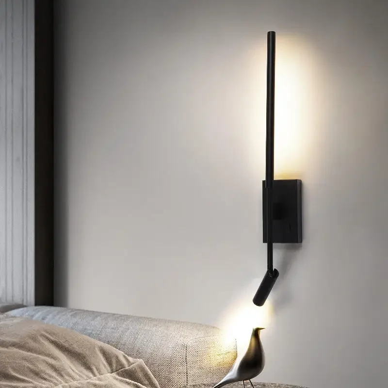 wall light aisle light Simple and creative decorative lines wall lamp hotel model room bedside LED surface mounted reading lamp
