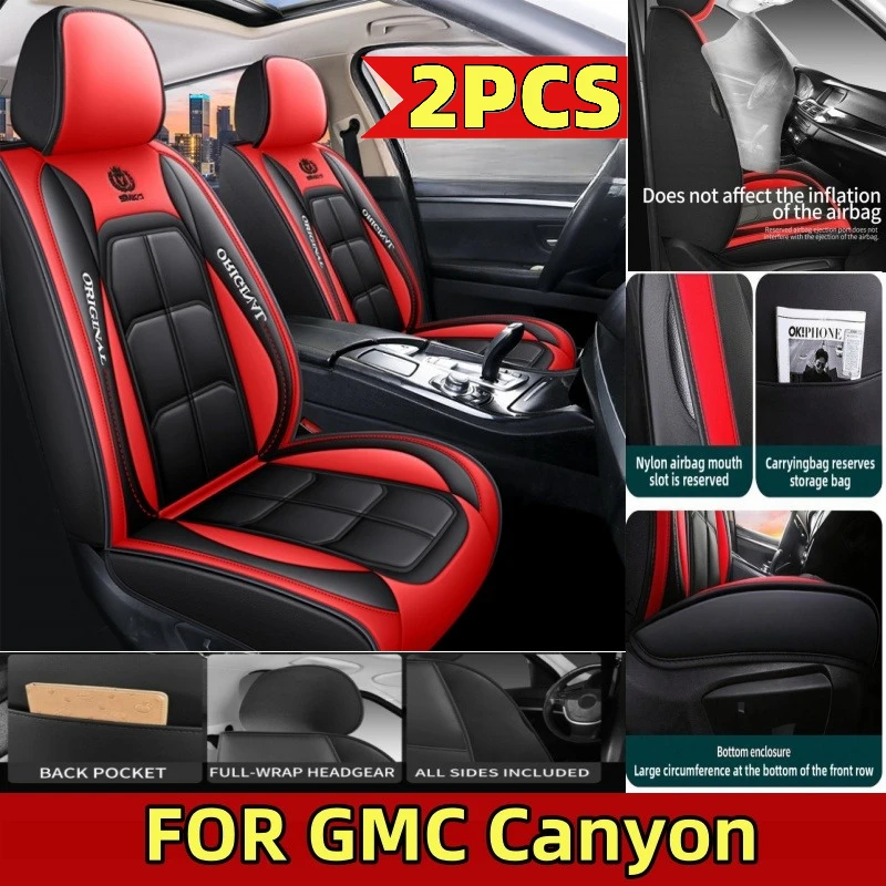 

2 шт. чехлы на автомобильные сиденья GMC Canyon, искусственная кожа, водонепроницаемые, износостойкие, мягкие и удобные чехлы на сиденья с мышцами