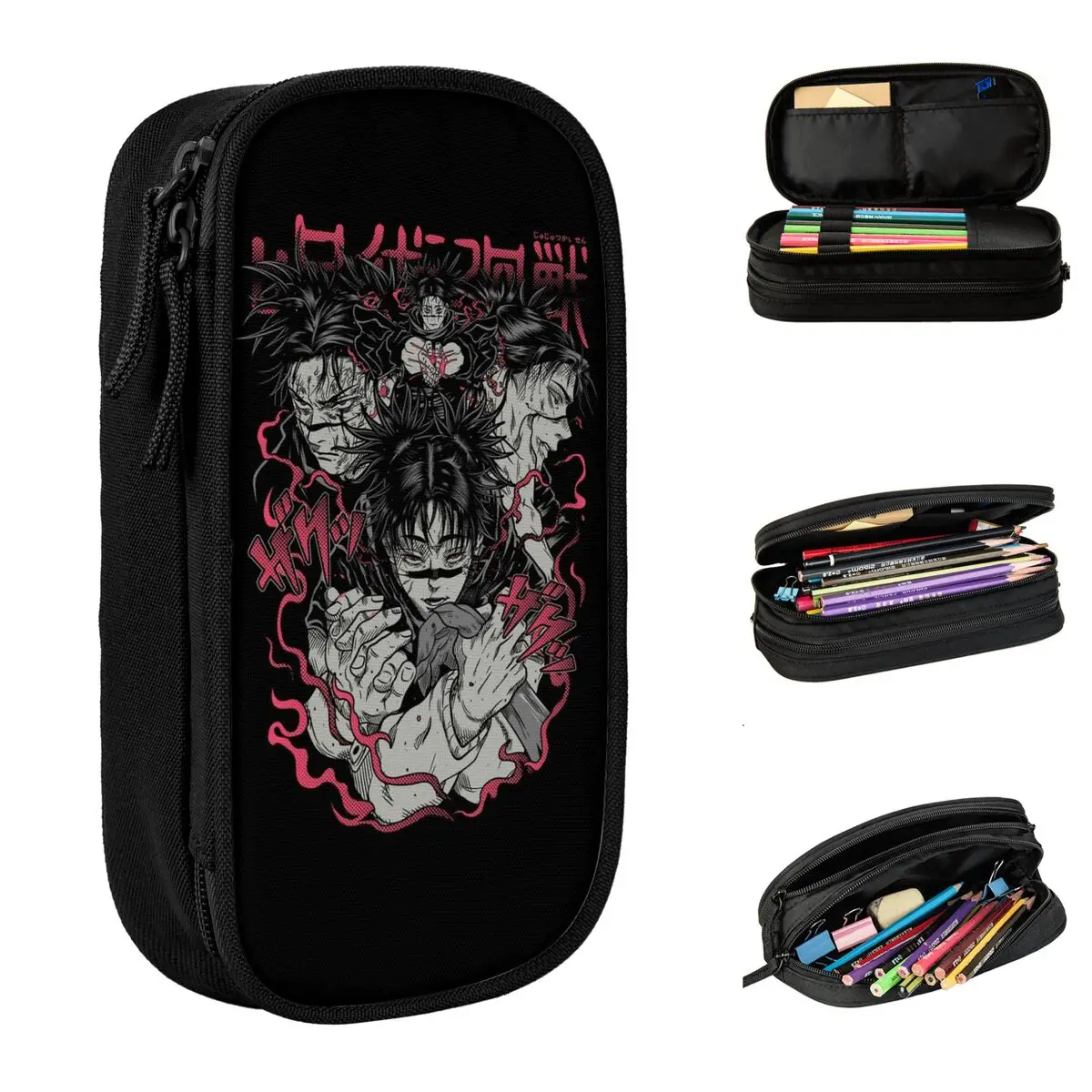 Blood Manipulator JJK Anime Choso Pencil Cases Lovely Pen Box Bags Student Large Storage School Supplies Gifts Pencil Box