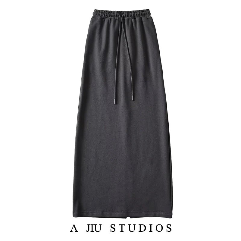 Street Style High Waist Long Straight Tube Skirt for Women over Knee Pink Color Sexy Girl Casual Match All Leisure Skirt