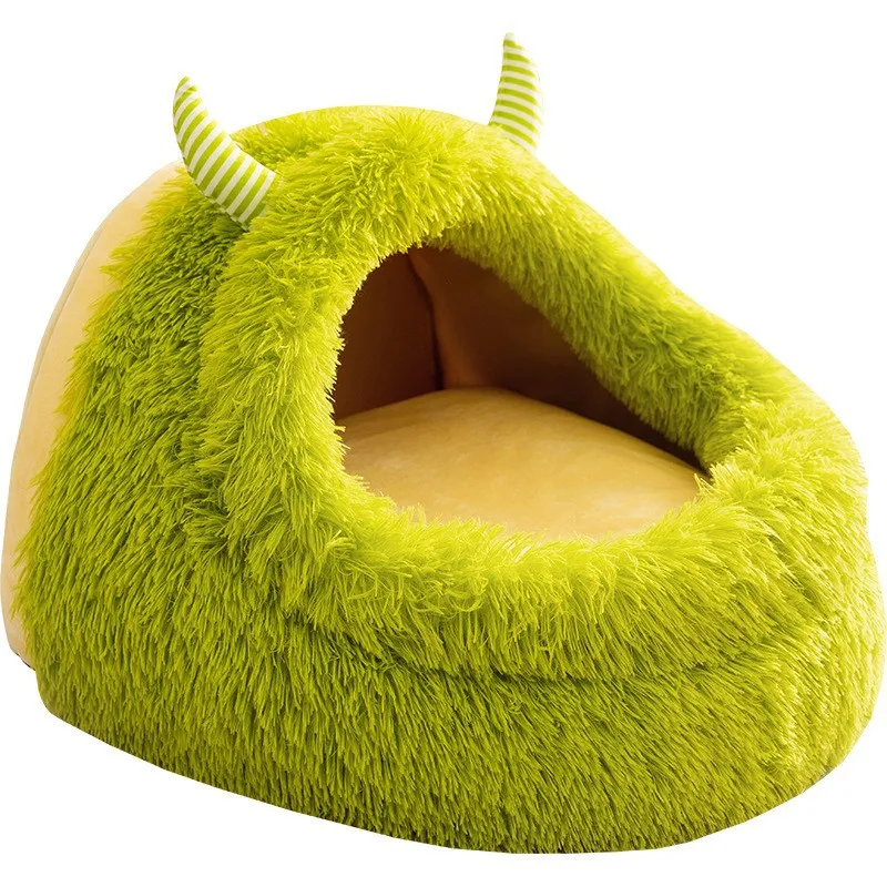 Autumn and Winter Kennel Medium Large Dog Monster Shape Large Kennel Warm Thickened Dog Mat Cat Mattress Pet Cat Nest