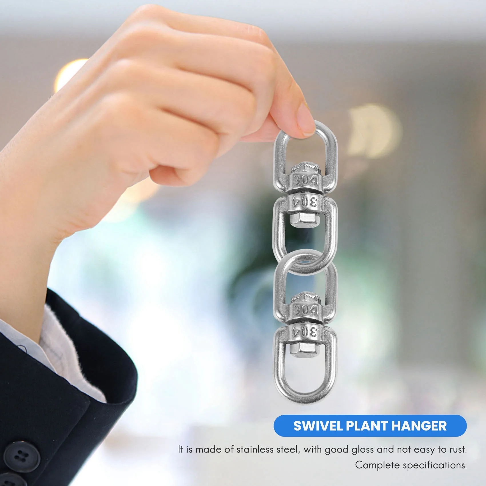 【Limited Offer】8PCS Stainless Steel Hanging Basket Spinners Plant Hanger Swivel Hook Swivel Clip for Dog Lead, Flower Pot Basket