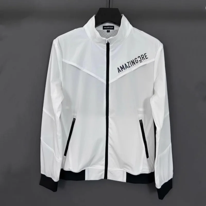 

Minimalist Golf Windbreaker, Men's Ultra-Light Stretch Jacket, Quick-Dry & Breathable