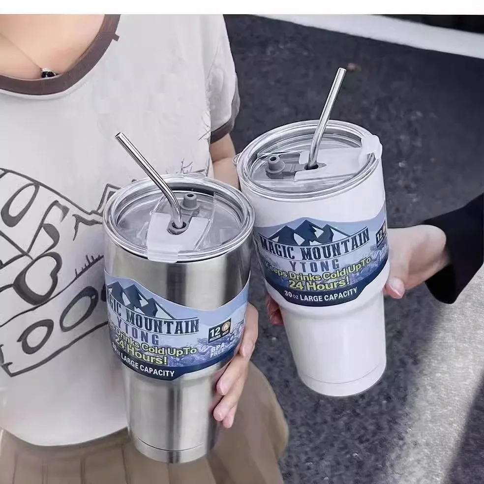 304 stainless steel straw, ice cream cup, German style insulated beer cup, large capacity car cup, insulated and insulated cup,