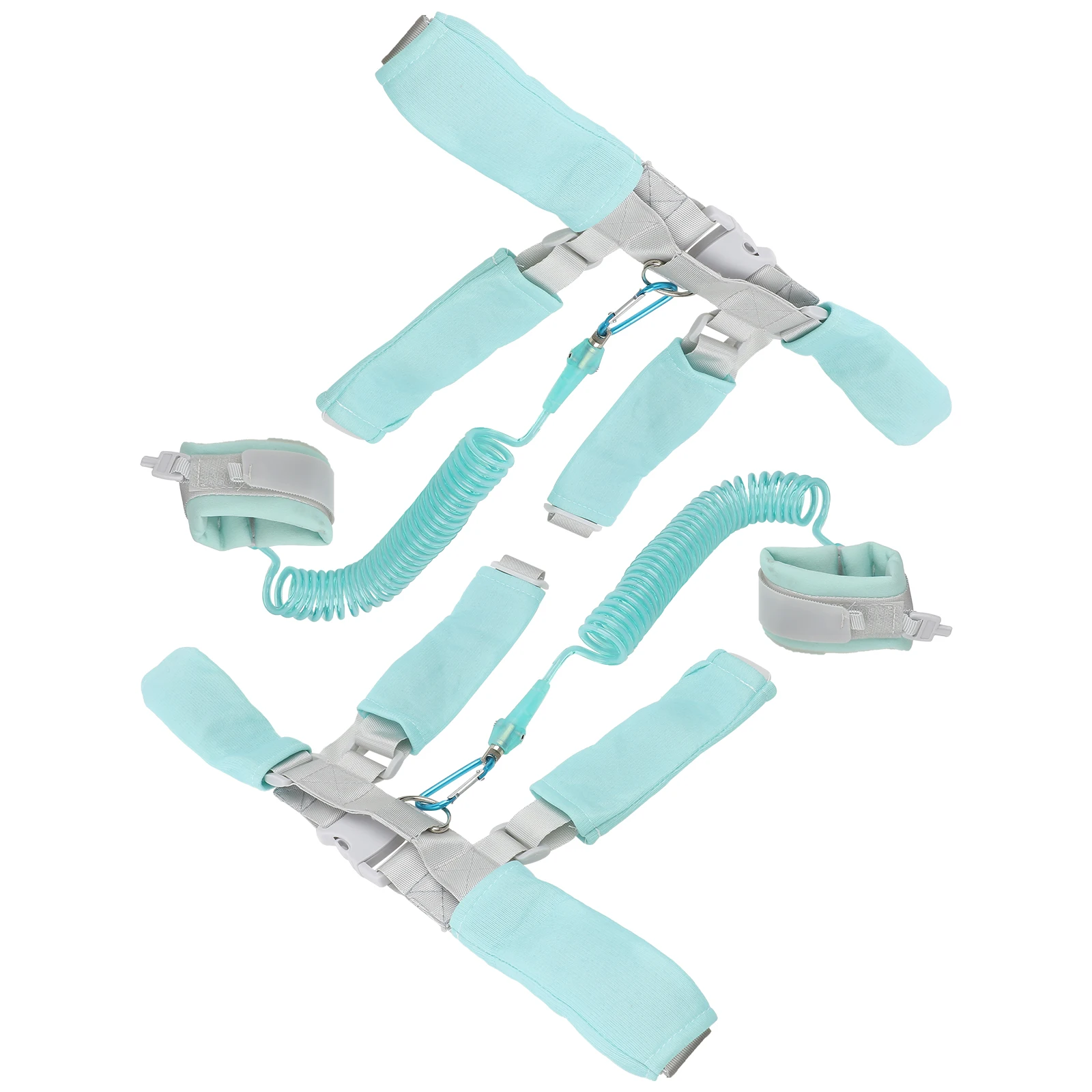 

2Pcs 2.5m Anti Lost Wrist Link Leashes Safety Harness Straps Traction Ropes for Baby Kids Children Skyblue Dual Use Reflective