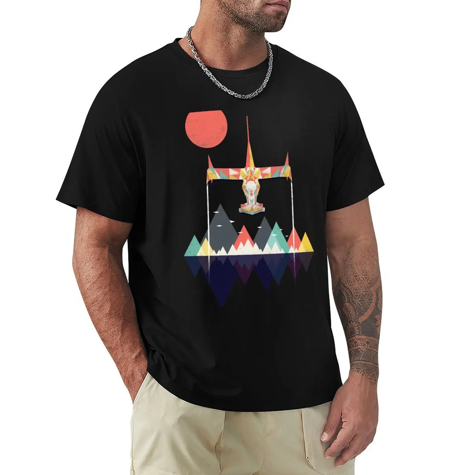 

Swordfish Sunset T-Shirt Work Basic Short Sleeve Top