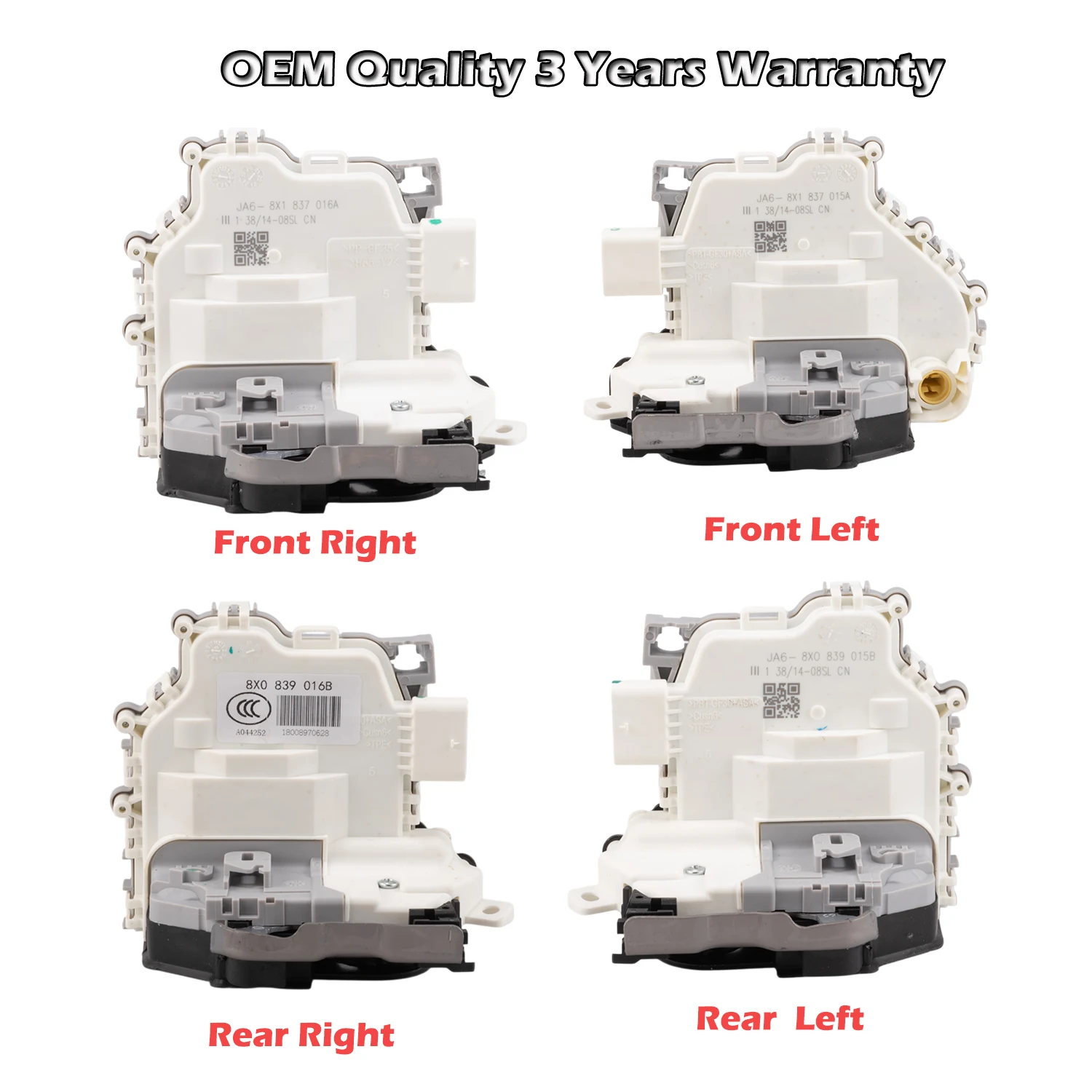 8X1837015A,8X1837016A,8X0839015B,8X0839016B Front Rear Left Right OEM Door Lock Actuator For AUDI A1 Sportback,A4 B9,A5,Q5