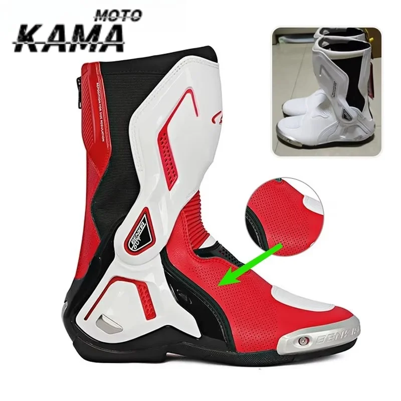 BENKIAMotorcycle Botas CE Certification Professional Track Riding Boots Racing Summer Zapato AntiCollision Off-Road for Rally