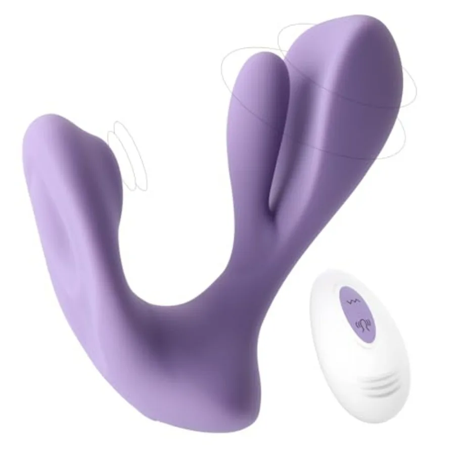 Tracy's Dog Vibrator for Women Wearable Adult Sex Toys with Clitoral Grinding Motion and Rotating G-Spot Stimulation, 10 Vibrat