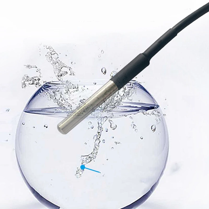 تجمع ميزان الحرارة مع شاشة LED ومقاومة للماء مقياس حرارة بمجس لخزان الأسماك المياه في الهواء الطلق مقياس الحرارة الاتحاد الأوروبي التوصيل