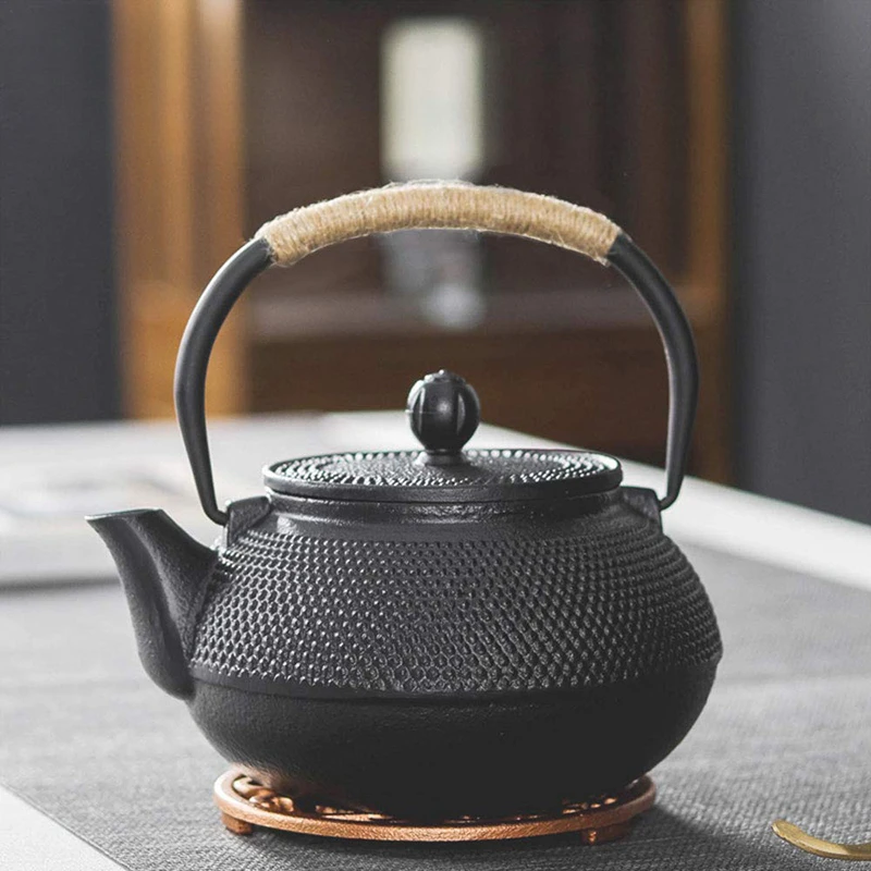 

Japanese Iron Tea Pot with Stainless Steel Infuser Cast Iron Teapot Tea Kettle for Boiling Water Oolong Tea 600/800/1200ML