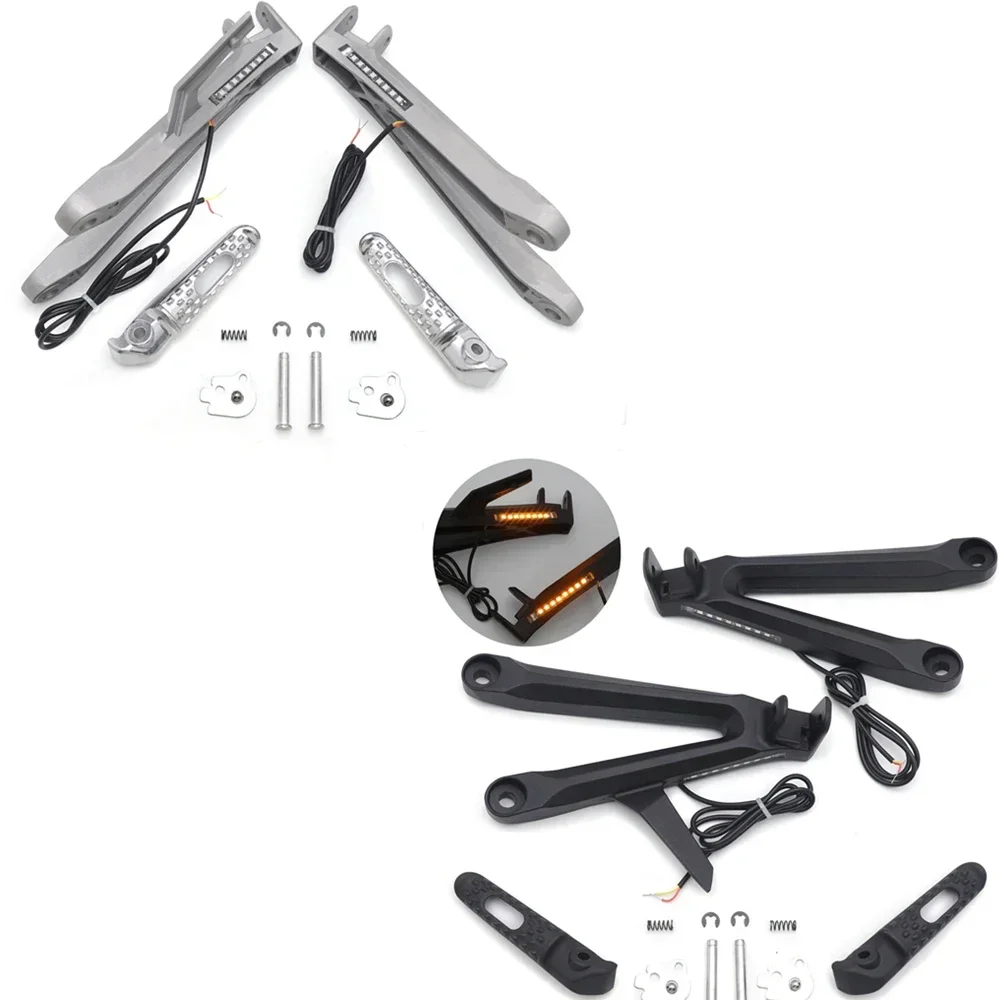 

Motorcycle Rear Passenger Foot Peg Rest Bracket Rearsets LED for Honda CBR600RR 2005-2006