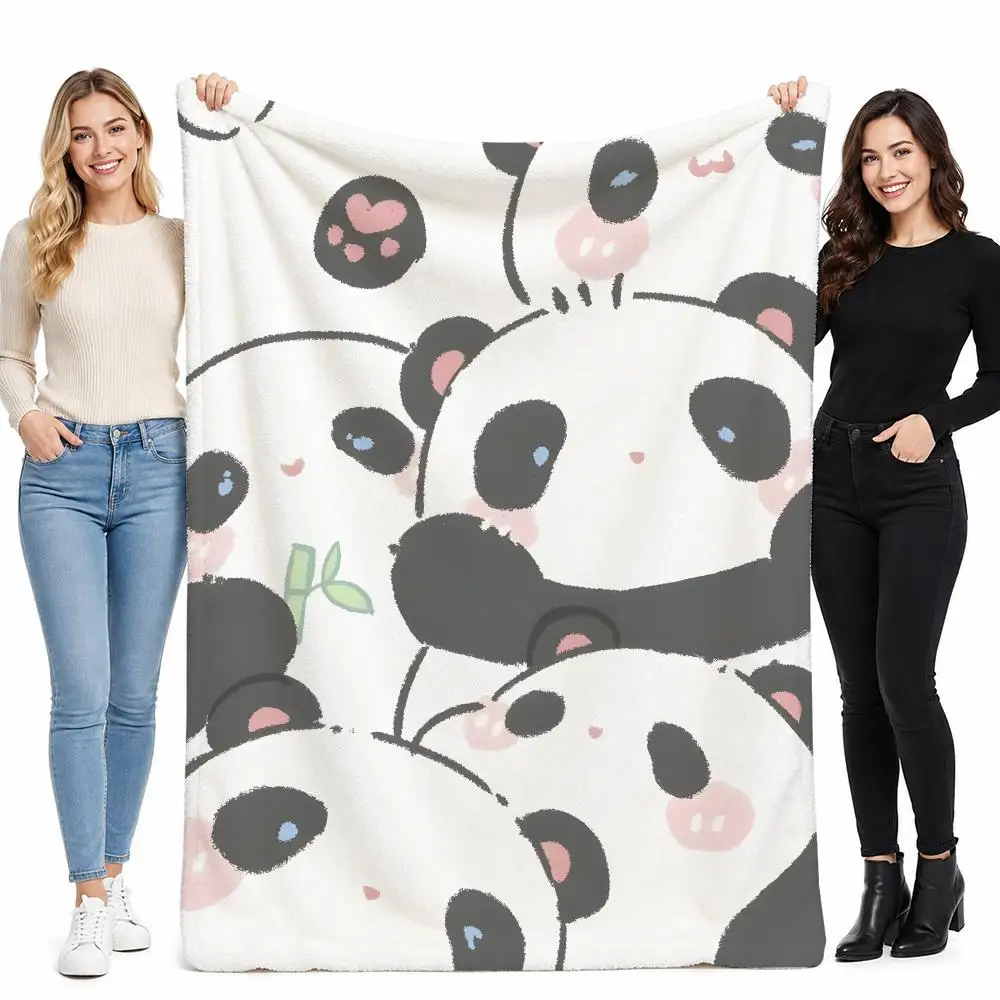Giant Panda Throw Perfect for Sofa Bed Office Travel Home Decor Art Lover Gift