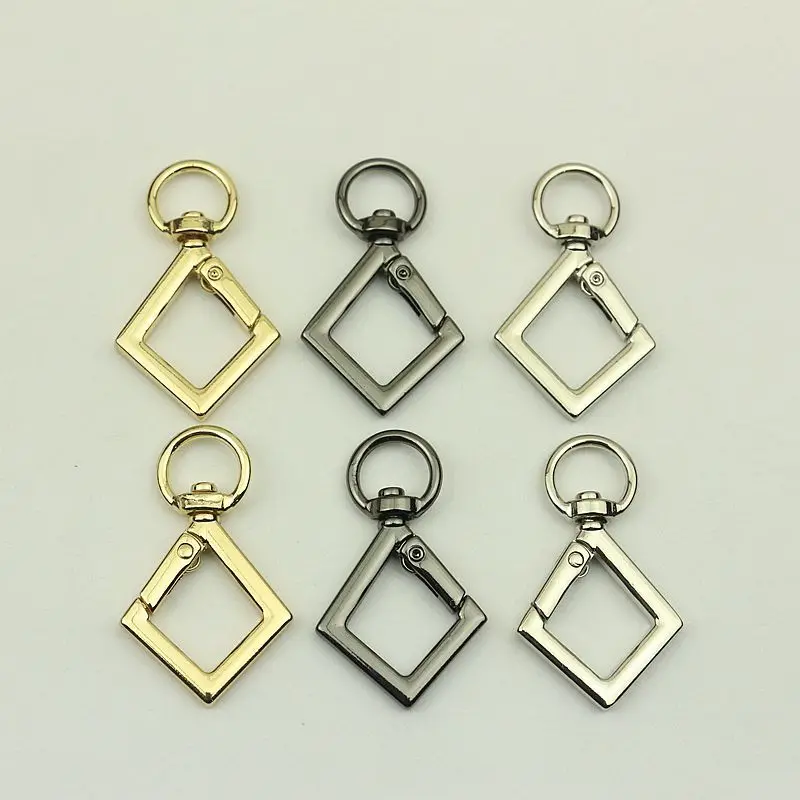 20Pcs 16mm Metal Rhombus Buckles Bag Handbag Strap Clip Hook Keyring Dog Collar Swivel Trigger Clasp DIY Hardware Accessories