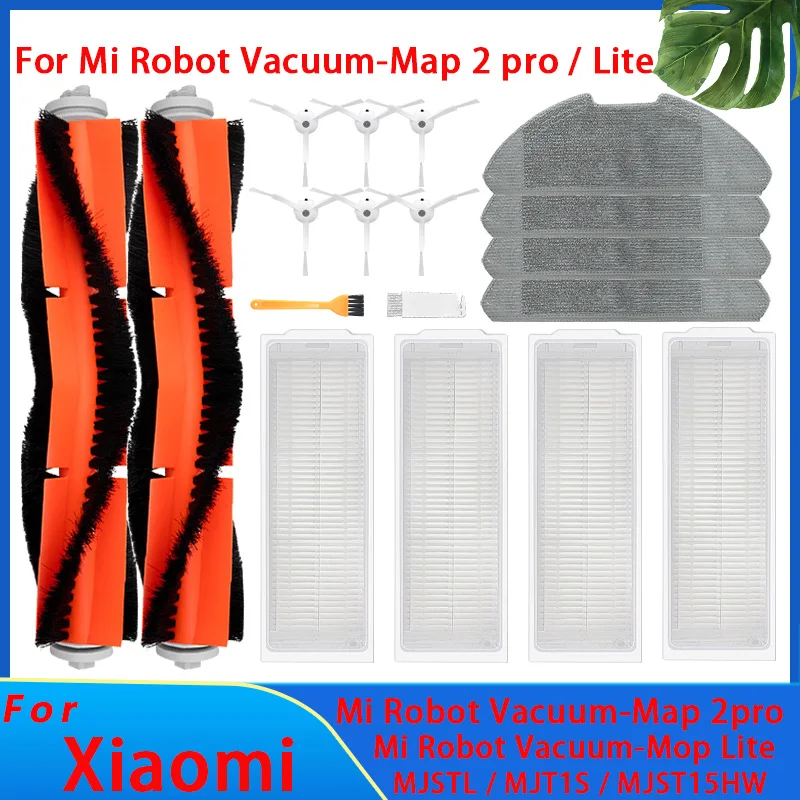 Filtro para Xiaomi Mi Robot-mopa 2 Pro Lite MJST1SHW MJSTL Mop Cloth cepillo lateral principal Pares Mijia accesorios para aspiradora