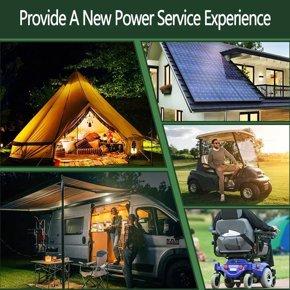 Batterie LiFePO4 à Cycle profond, sans taxe, 12V, 24V, 36V, 100ah, BMS amélioré intégré pour voiturettes de Golf, moteur de pêche à la traîne
