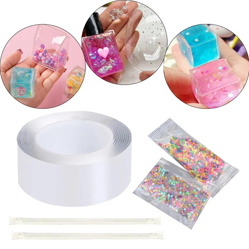 Acrylic Bubble Balloons Blowing Double Sided Tape Educational Sensory Toy