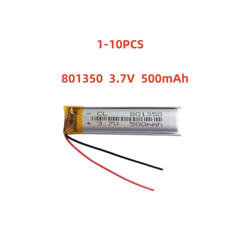 

1-10 Pcs 801530 3.7V 500mAh Lithium Polymer Battery For MP3 MP4 GPS DVR LED Lights Bluetooth Speaker Recording Pen Toys