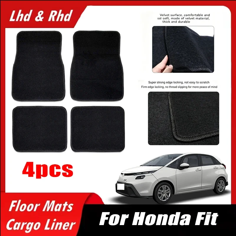 Car Floor Mats All-Weather Easy To Clean Durable Anti-Slip Interior Protection Floor Liners For Honda Fit Accessories