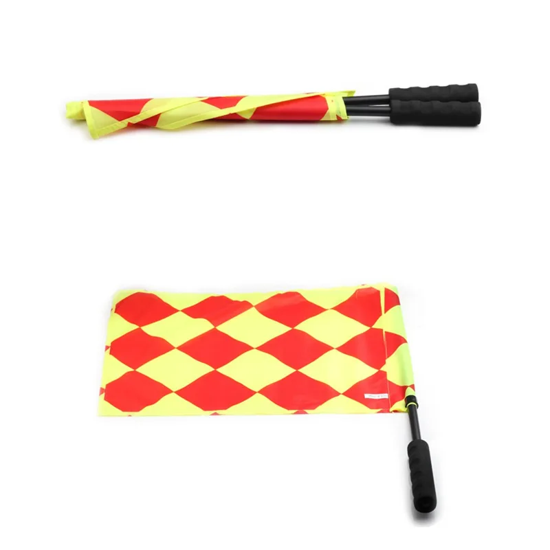 Soccer Referee Flag with Coin Whistle Red and Yellow Card Tool Professional Football Soccer Ball Match Referee Equipment Kit