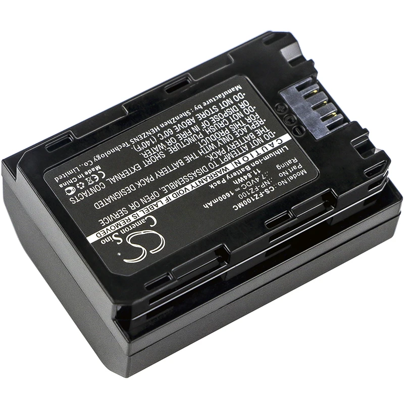 

Li-ion Camera Battery for Sony, 7.4V, 1600mAh, Compatible Models: Alpha A9, A7R Mark 3, ILCE-7M3, ILCE-7M3K, A7 Mark 3