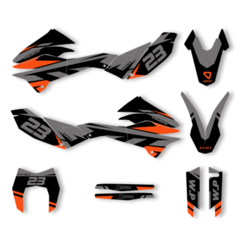 DSMTECH Custom Motorcycle Graphics For KTM 2012 2013 2014 2015 2016 2017 2018 SMC-R690 Decals Stickers Kits 007