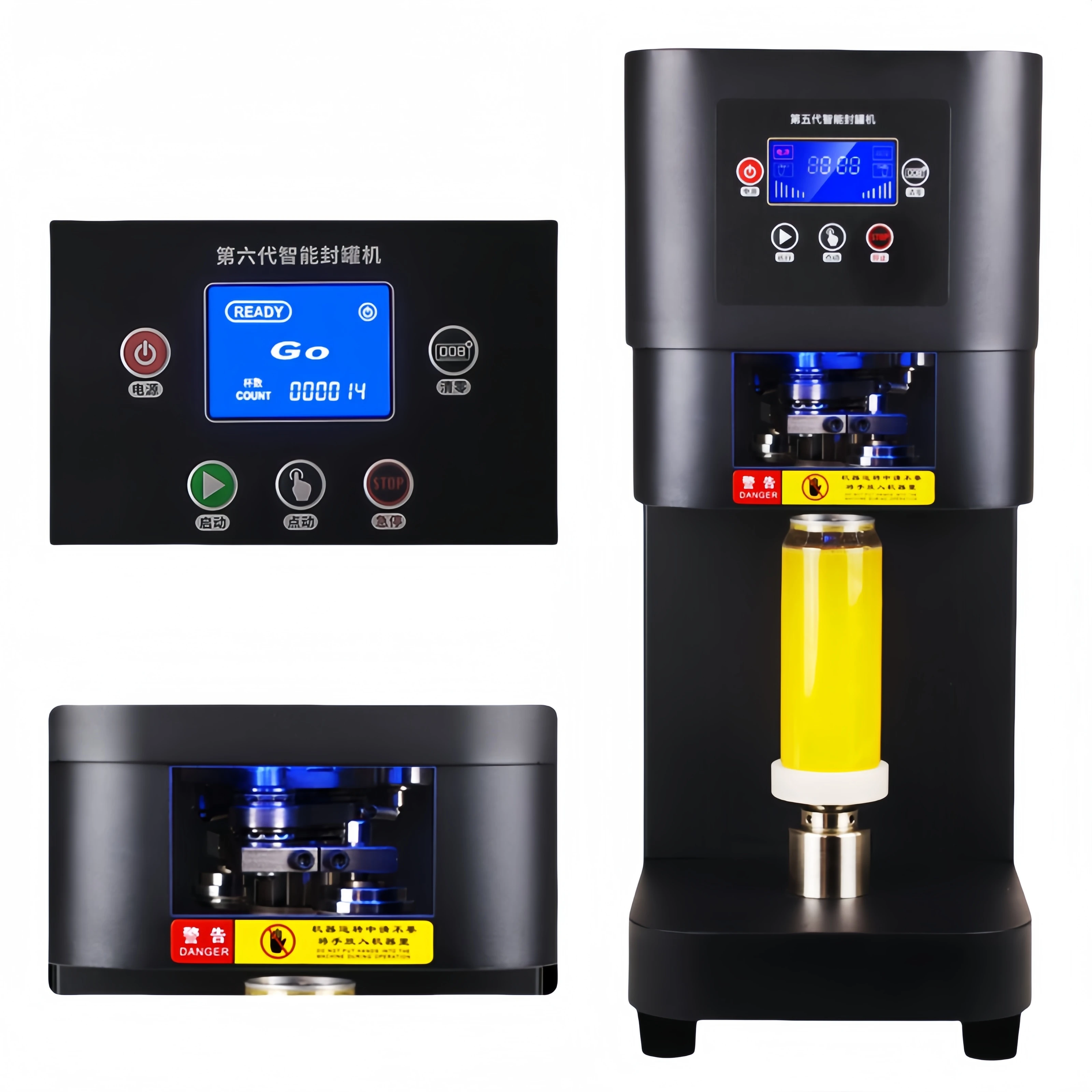 Manual Automatic Can Sealer Soda Bottle Seamer Cup Sealing Machine Tin Can Capping Machine Driven Type