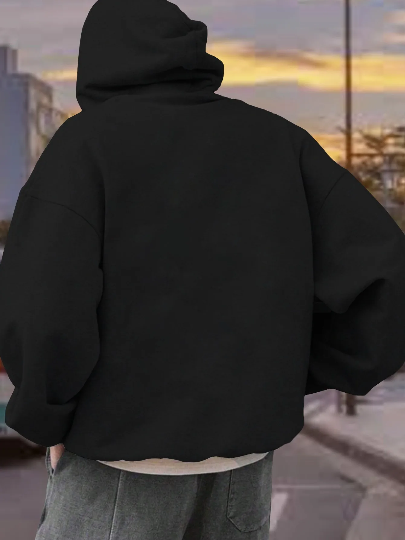 كاليفورنيا متروبوليس Est.1988 يطبع الرجال هودي جيب هوديس غير رسمية موضات الخريف البلوفرات لينة القمم الدافئة كنزة بغطاء رأس من الصوف