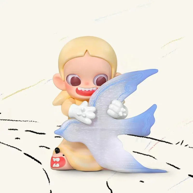 Genuíno popmart zsiga para pessoas andando ao longo da linha série de estatuetas caixa cega brinquedos ornamentos de mesa caixa mistério presentes