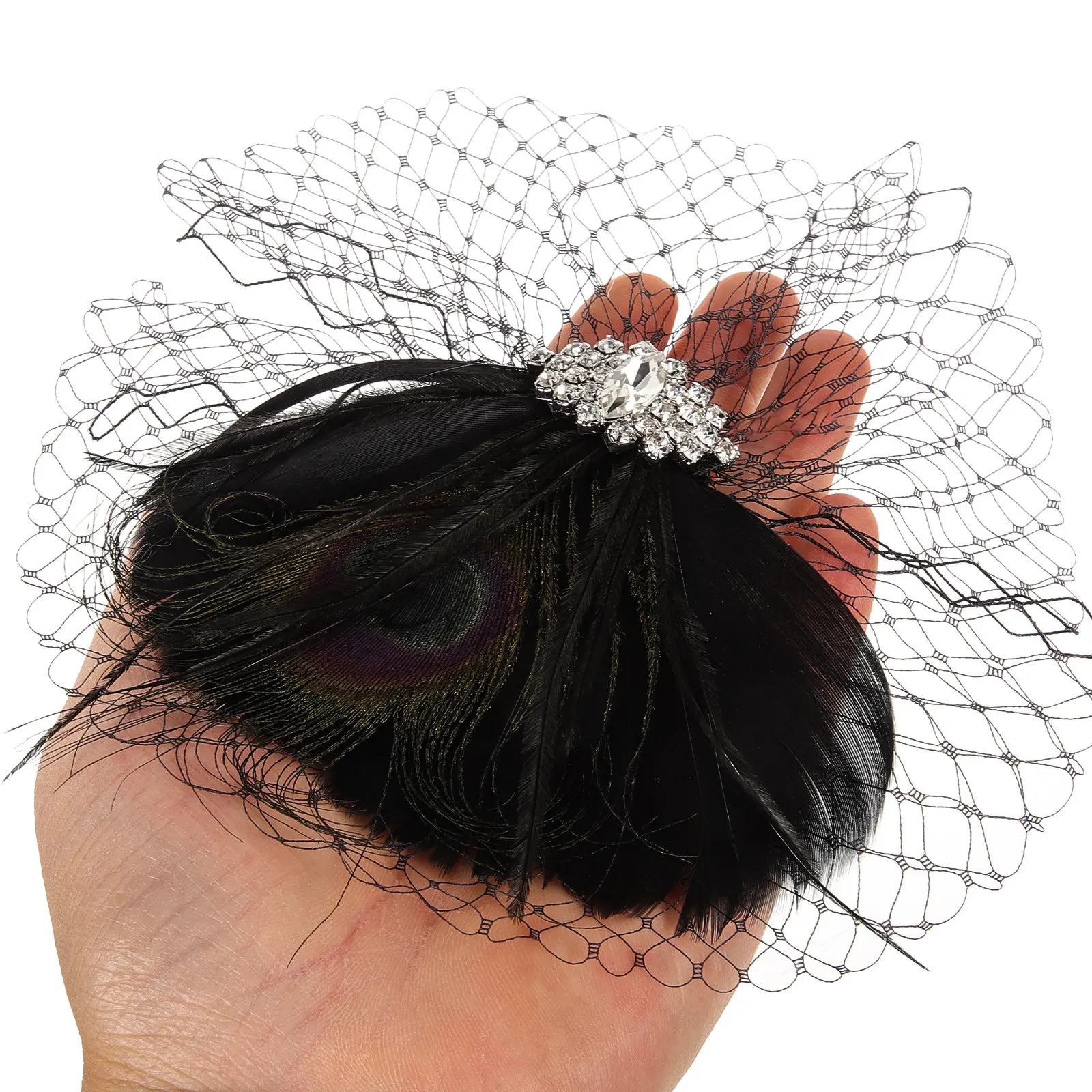 

Fascinator Hair Clip Lightweight Elegant Mesh Headpiece for Wedding Tea Party Birthday Banquet Bridal Hair Accessories Women