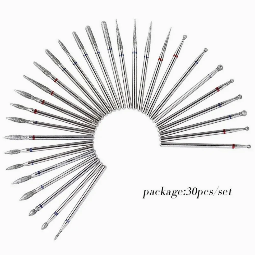 30-Piece Nail Drill Bit Set, Replacement Bits For Nail Drills, Suitable For Nail Shaping, Removing Nail Decorations image 3
