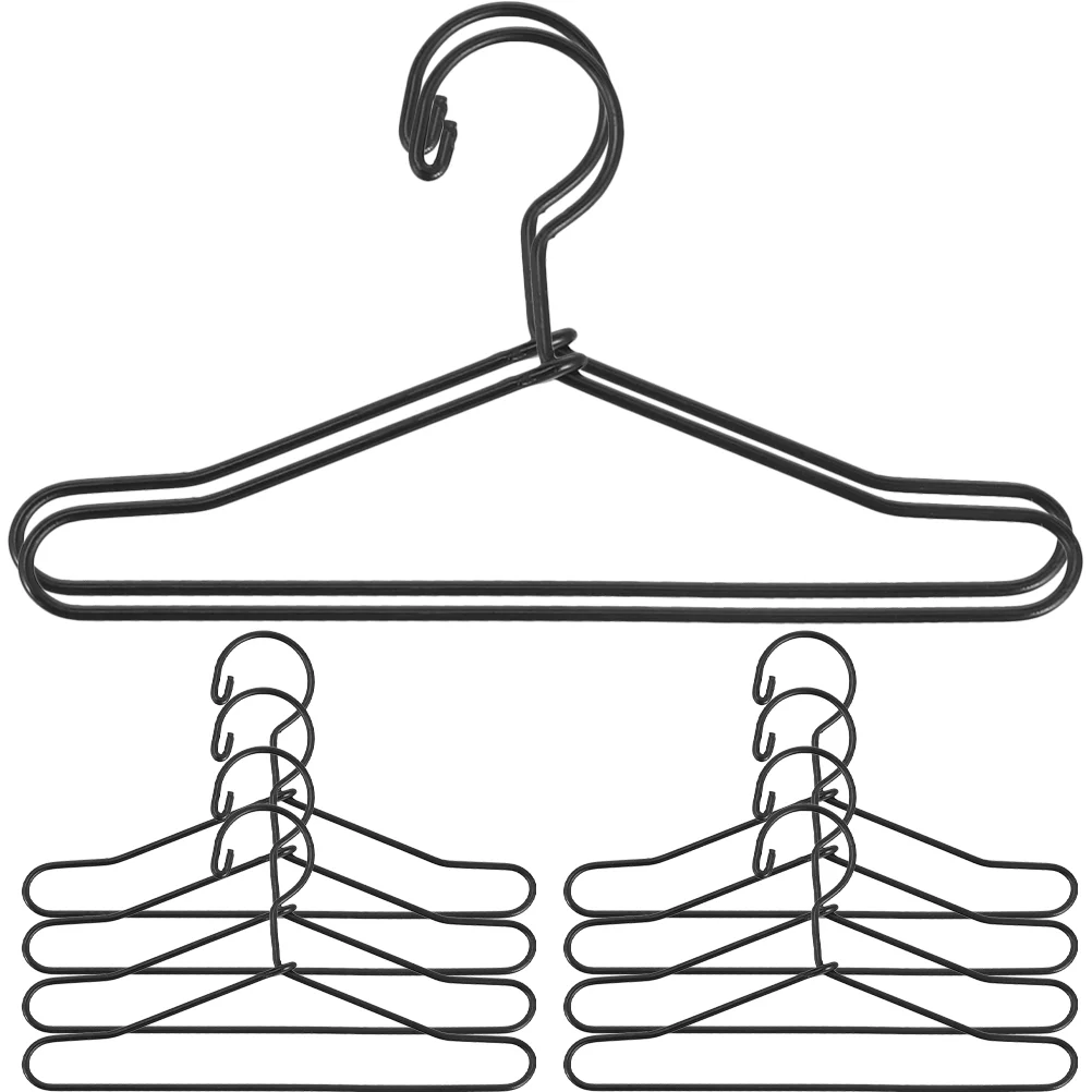 

10 Pcs Mini Hanger Clothes Hangers Rack Babydolls Tiny Furniture House Wardrobe Toddler