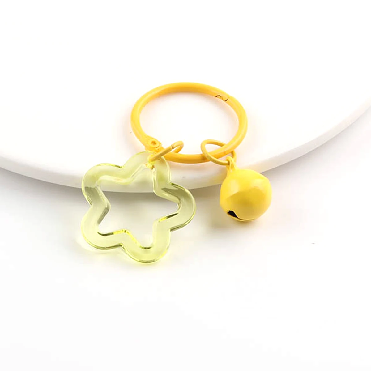 Bunte Hakenverschlüsse, Clips, Glocke, Acryl, Blume, klassisch, für Schlüsselanhänger, Tasche, Schmuck, DIY, 55 x 30 mm – Detail 13