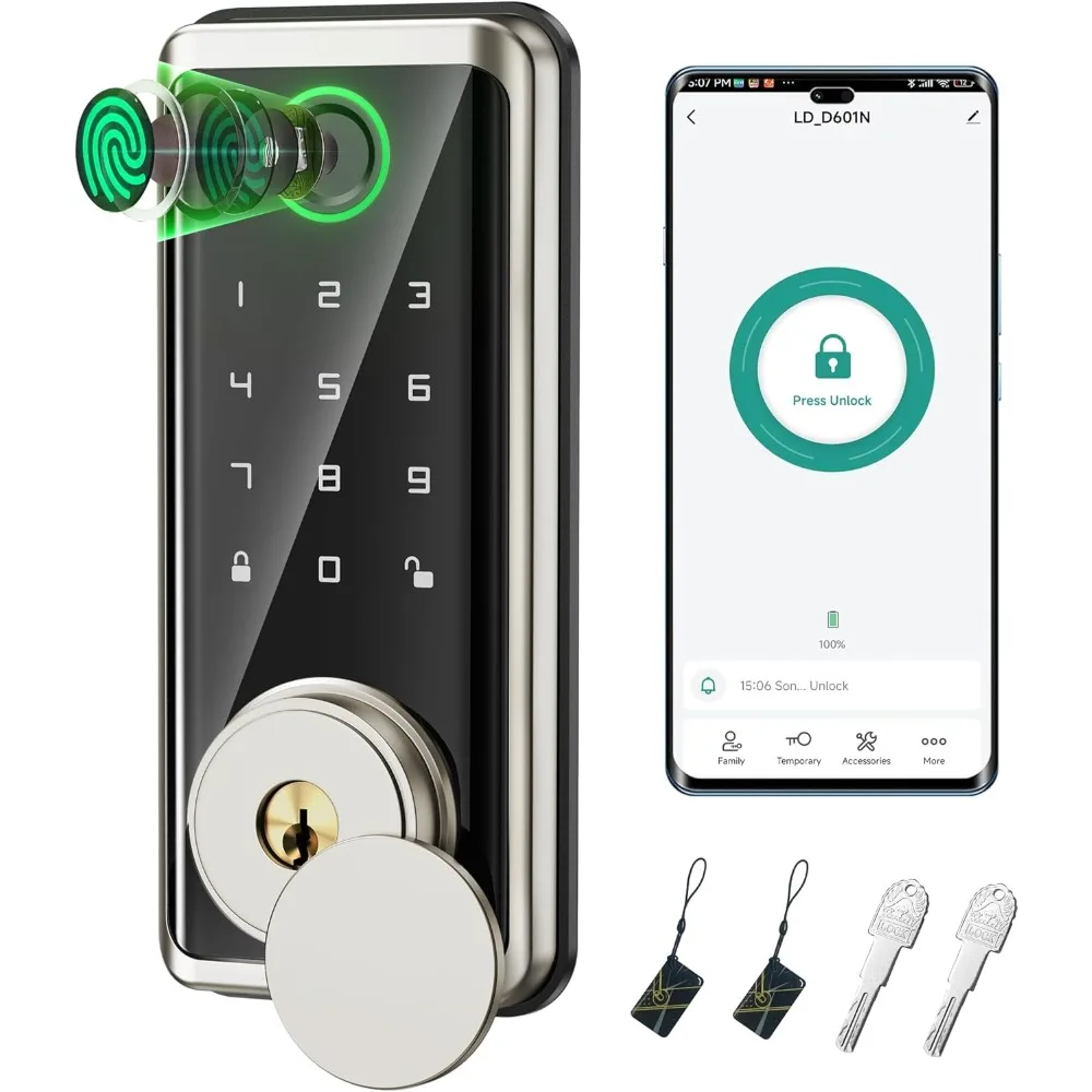 Commercial Entrance Front Door Mortise Lock & Keyless Smart Door Lock with Remote Control